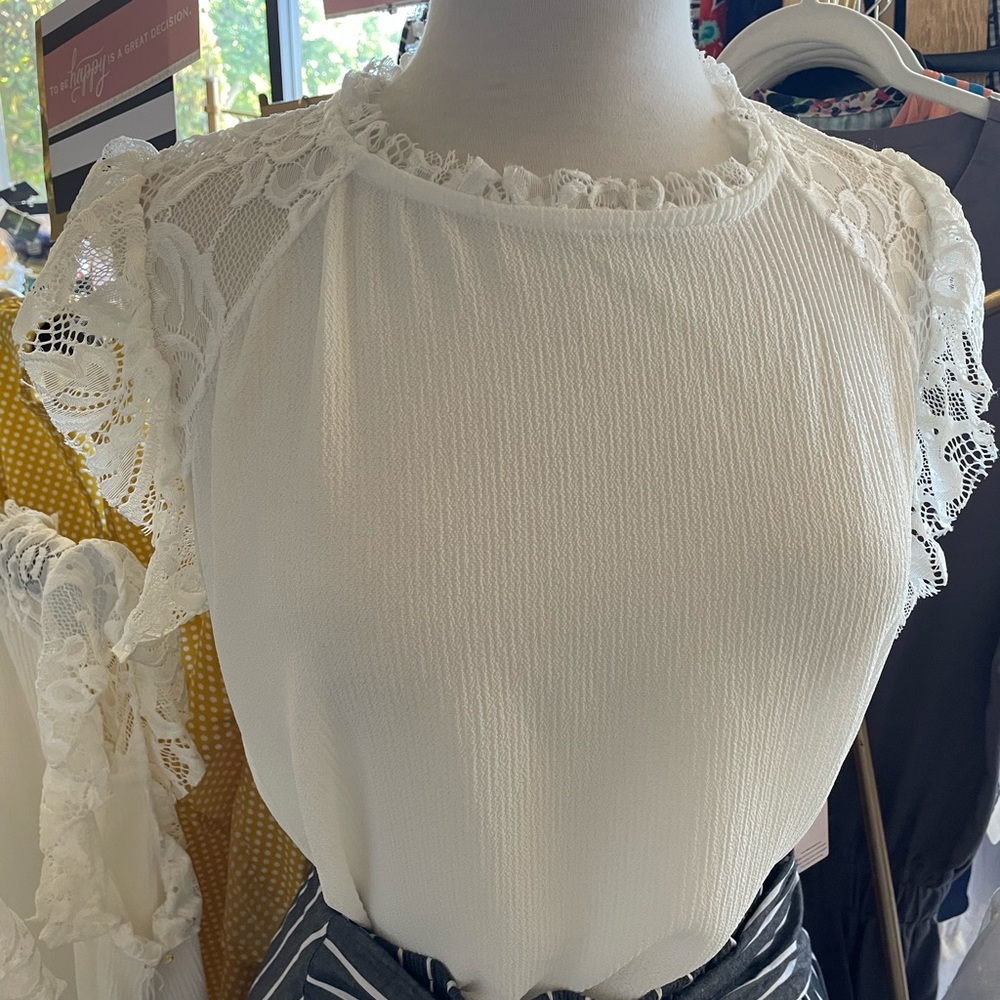 Lacy White top.